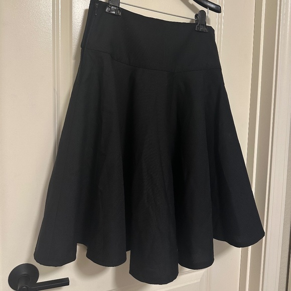 Y's Yohji Yamamoto  100% Wool Black A-Line Skirt Size 2 - Picture 5 of 7